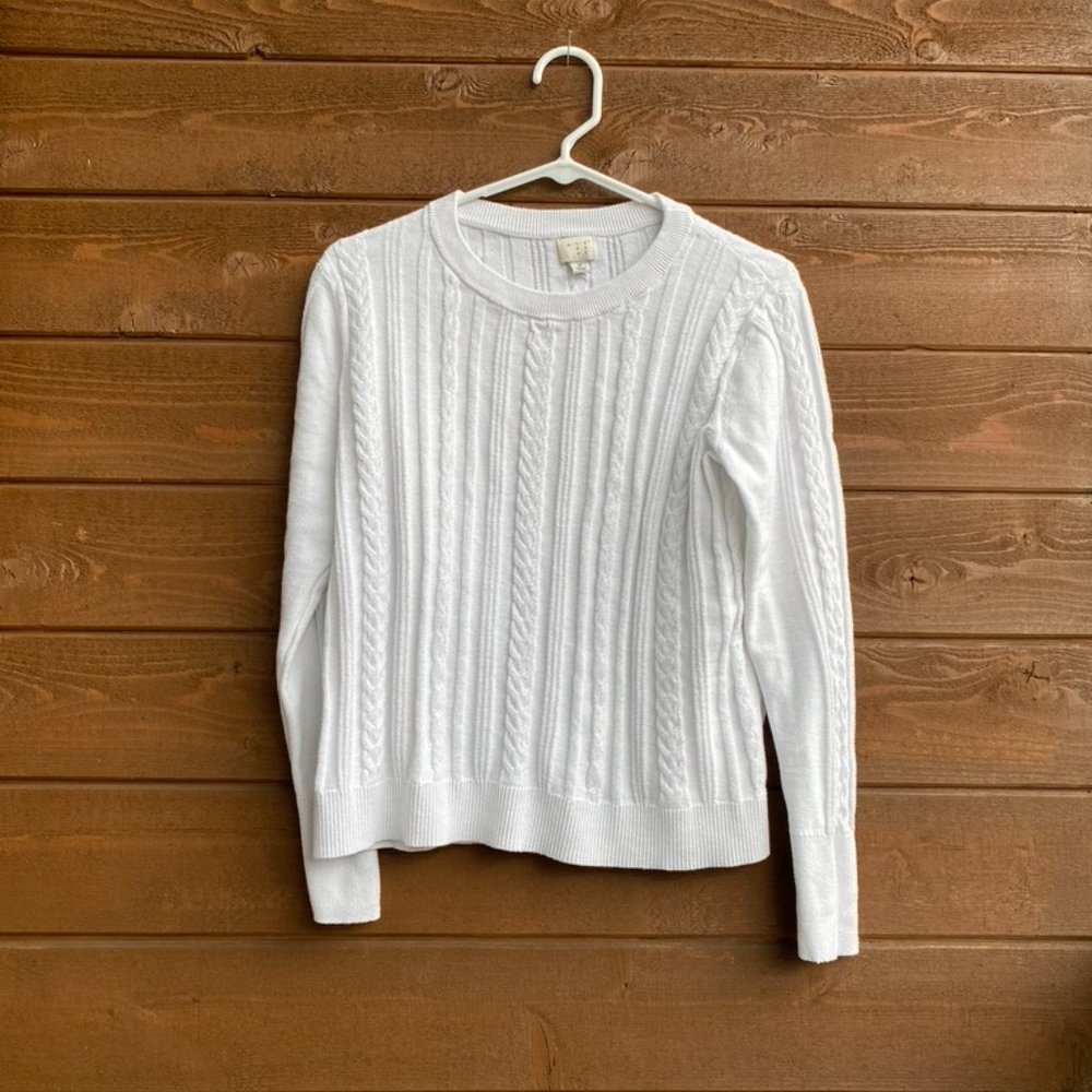 A New Day White Cable Cardigan